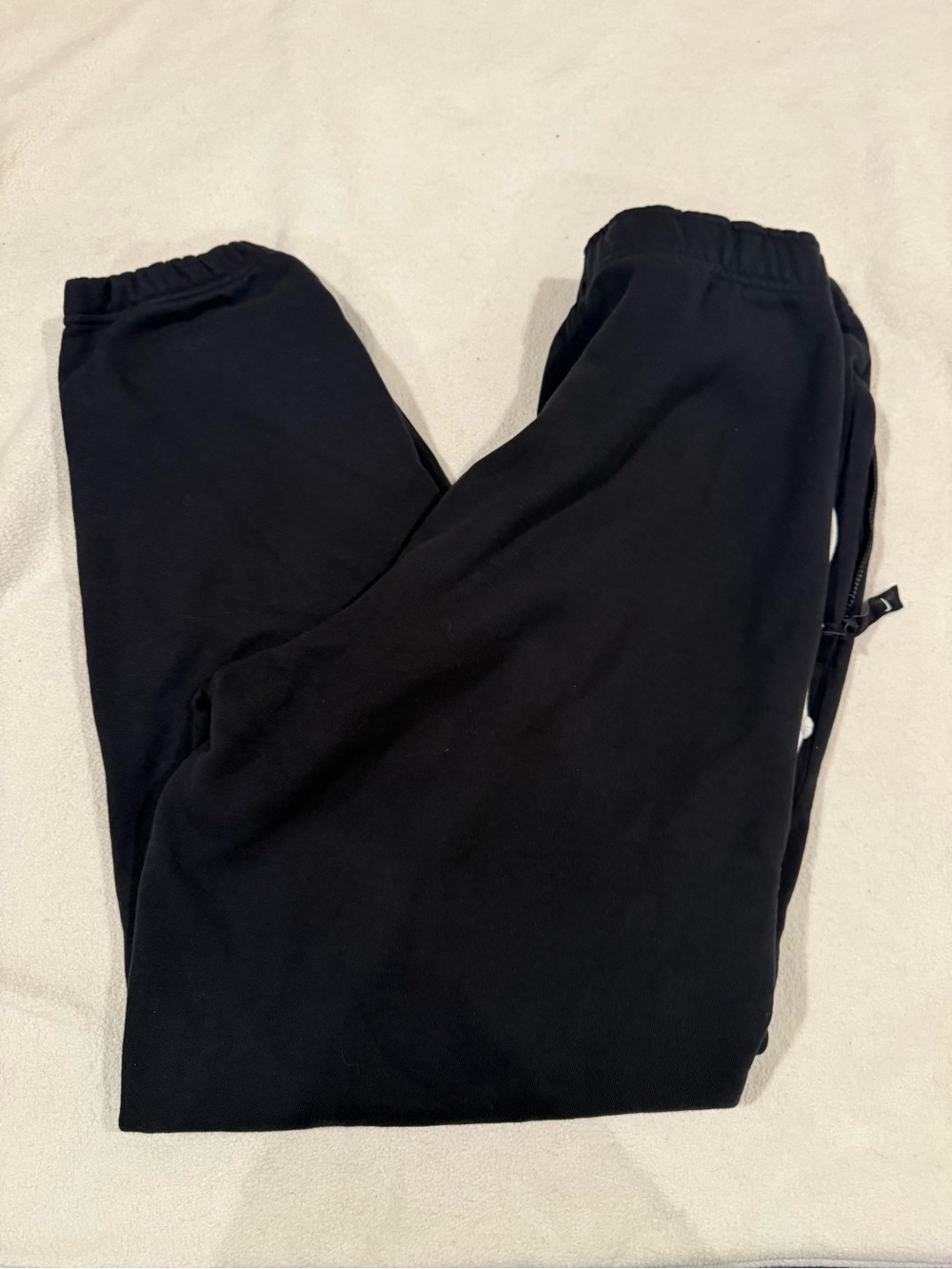 Nike Black Sweatpants with White Swoosh - Picture 3 of 6